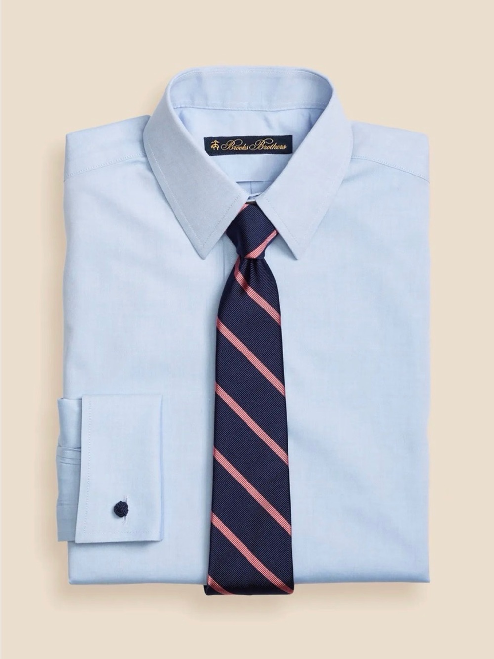 Brooks Brothers Light Blue French Cuff Non-Iron Button-Down Dress Shirt